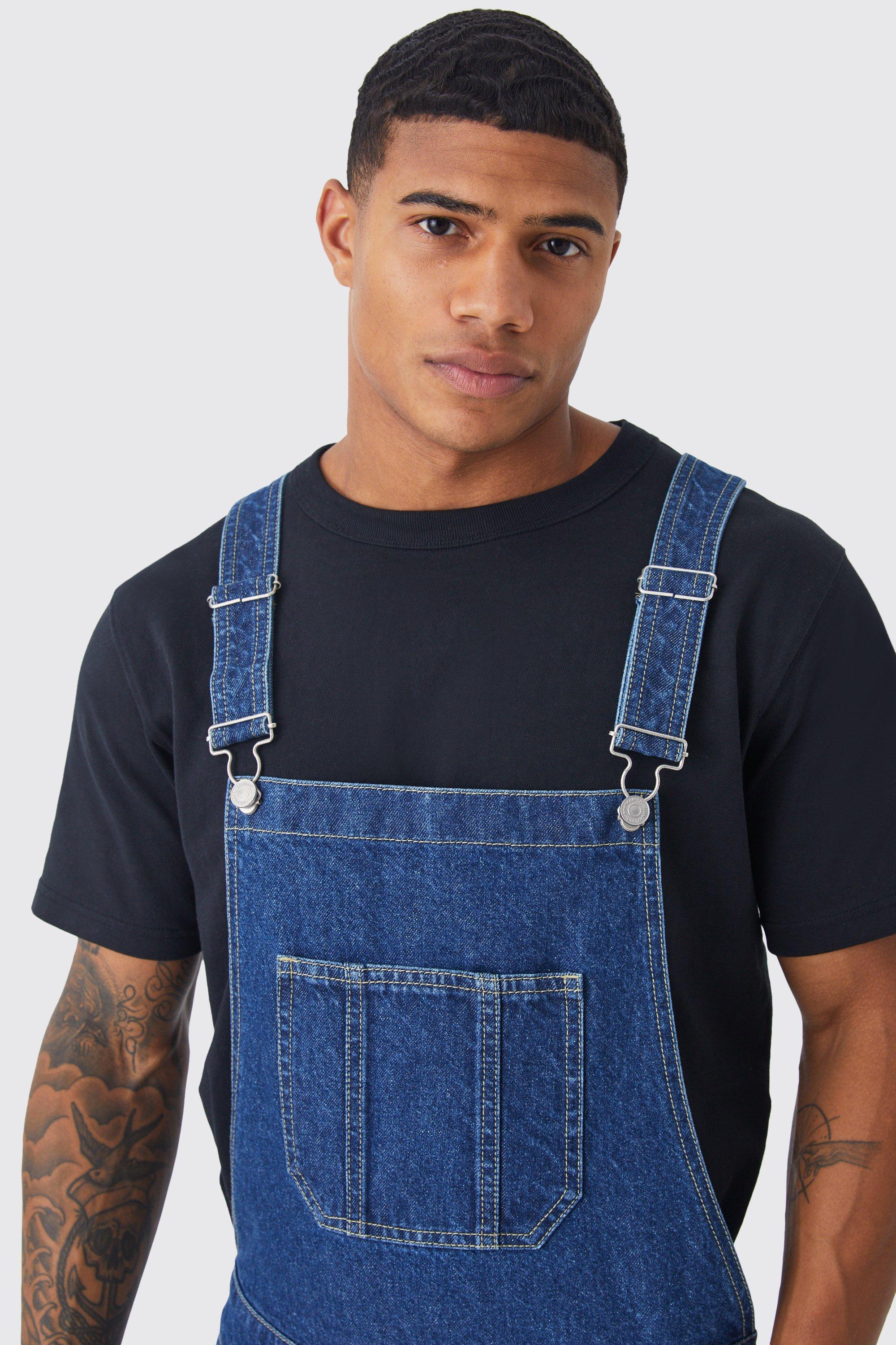 Mens hot sale dungarees boohoo